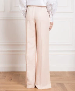 TWINSET Pink Flared Pants With Slits -Summer Fashion Clothing 6698603b 11c3 4739 8882 9ad1aaaab37c
