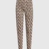 Valentino Beige Leggings In Toile Iconographe Print