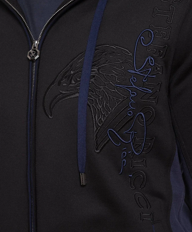 Black Sports Jacket With Logo Embroidery 5 Black Sports Jacket With Logo Embroidery - Image 5