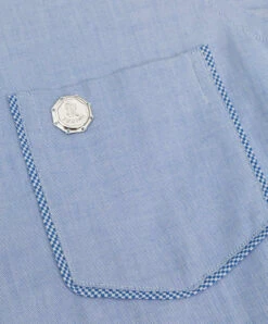 Children's Blue Shirt With Metallic Logo -Summer Fashion Clothing 67549afc 661e 4c6f 8ce1 918037ab40e6