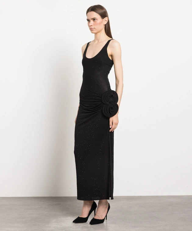 Magda Butrym Black Dress With Applique And Crystals 3 Magda Butrym Black Dress With Applique And Crystals - Image 3