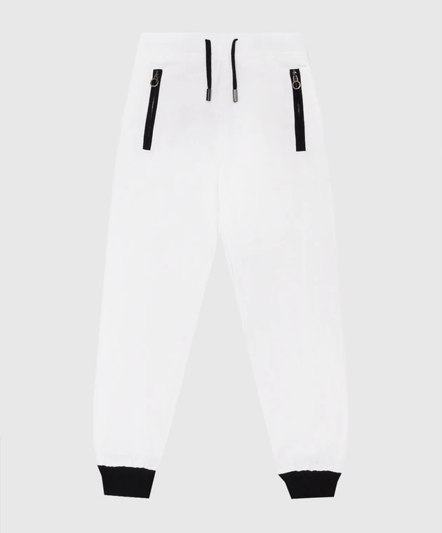 Children's White Joggers With Logo 1 Children's White Joggers With Logo
