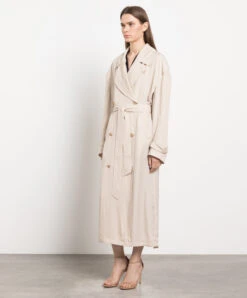 Magda Butrym Beige Double-breasted Raincoat -Summer Fashion Clothing 6c78aaeb b0db 45f1 b976 ebf4f9cc40dd