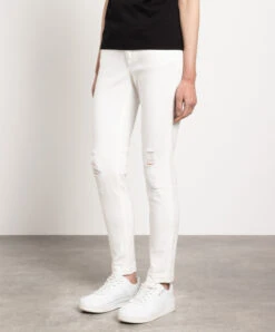 Dolce & Gabbana White Skinny Jeans With Slits 7 Dolce & Gabbana White Skinny Jeans With Slits -Summer Fashion Clothing 6c95fd35 9264 4119 afe6 3f37fc2a1f54