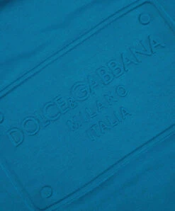 Dolce & Gabbana Children's Blue Sports Jacket With Textured Logo -Summer Fashion Clothing 6da8bba4 8a6b 4e43 908c 61e4852f299a