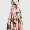 Dolce & Gabbana Floral Printed Silk Midi Dress