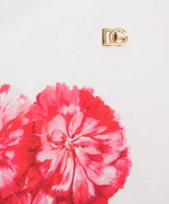 Dolce & Gabbana Children's White T-shirt With A Print Of Carnations 5 Dolce & Gabbana Children's White T-shirt With A Print Of Carnations -Summer Fashion Clothing 702070bb 6395 4ede 9e27 e185e6633e98