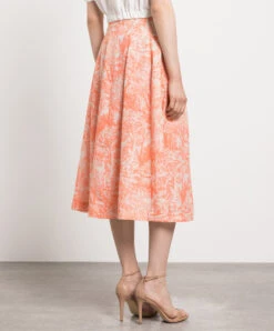 Philosophy Di Lorenzo Serafini Orange Skirt In TOILE DE JOUY Print -Summer Fashion Clothing 70581b8f ac4c 4c39 8c23 c5f583b2b3c8