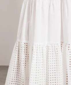 White Maxi Skirt With Sangalo Embroidery 9 White Maxi Skirt With Sangalo Embroidery -Summer Fashion Clothing 70767053 64e3 4fa6 a771 0289b89144b7