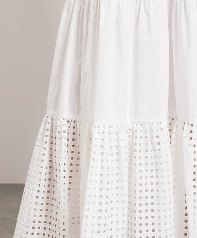 White Maxi Skirt With Sangalo Embroidery 5 White Maxi Skirt With Sangalo Embroidery - Image 5