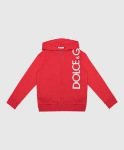 Dolce & Gabbana Children's Red Sports Jacket With Logo Print