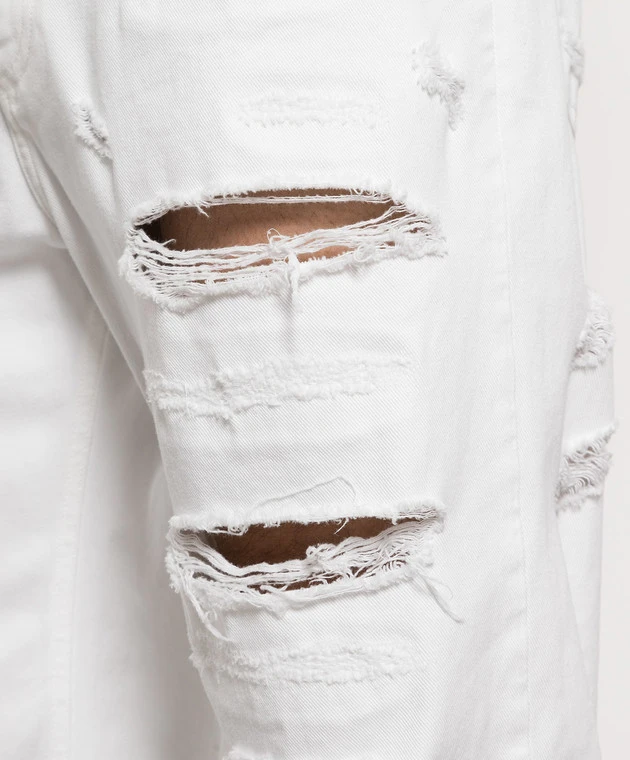Dolce & Gabbana White Jeans With Holes 5 Dolce & Gabbana White Jeans With Holes - Image 5