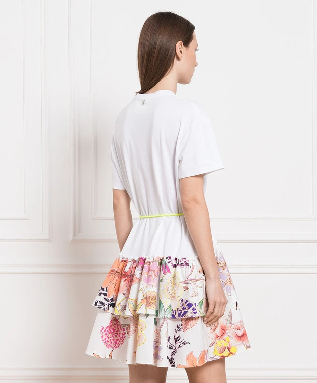 White Dress With Floral Print 4 White Dress With Floral Print - Image 4