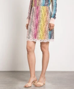 Missoni Mini Skirt In A Geometric Print With Lace 7 Missoni Mini Skirt In A Geometric Print With Lace -Summer Fashion Clothing 72899868 47f5 4ca6 8d37 68429f3505ba