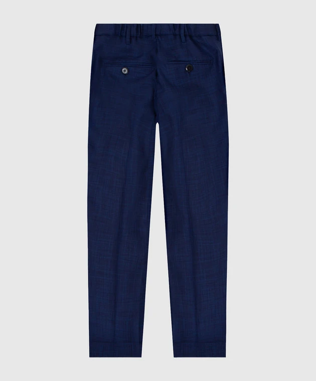 Children's Trousers In Patterned Wool And Silk 2 Children's Trousers In Patterned Wool And Silk - Image 2