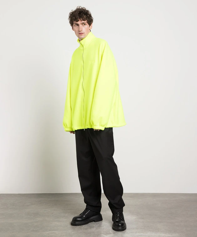 VETEMENTS Yellow Sports Jacket With Logo Embroidery 2 VETEMENTS Yellow Sports Jacket With Logo Embroidery - Image 2