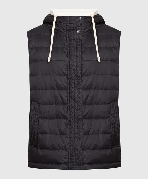 Cervos Black Down Vest 1 Cervos Black Down Vest