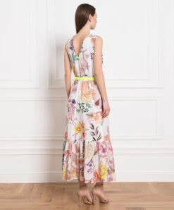 White Dress In Floral Print -Summer Fashion Clothing 7555b2db 356e 465b bf15 07ee1601e934