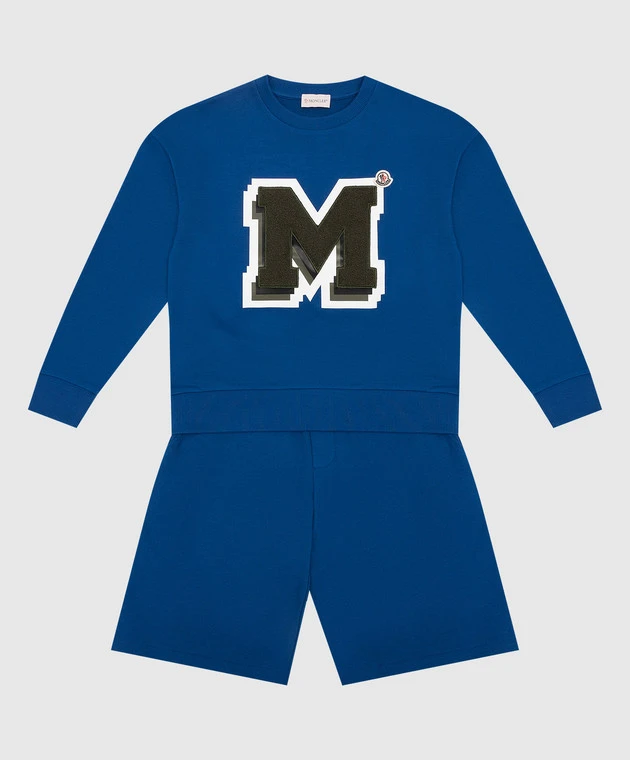 Children's Blue Monogram Tracksuit 1 Children's Blue Monogram Tracksuit
