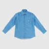 Children's Blue Patterned Silk Shirt
