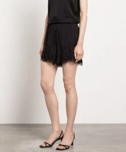Myfo Black Shorts With Lace -Summer Fashion Clothing 78c06d71 83f5 4311 b8e8 5b432ed7dc1c