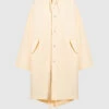 Jil Sander Yellow Raincoat With Contrasting Logo Print
