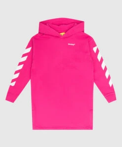 Off-White Children's Pink Dress With Arrow Logo Print