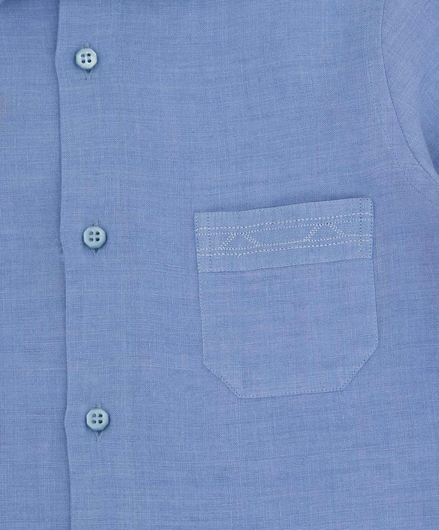 Children's Blue Linen Shirt 3 Children's Blue Linen Shirt - Image 3