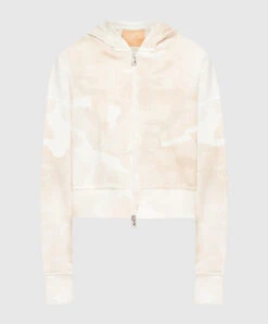 ERMANNO SCERVINO Beige Sports Jacket In Camouflage Print