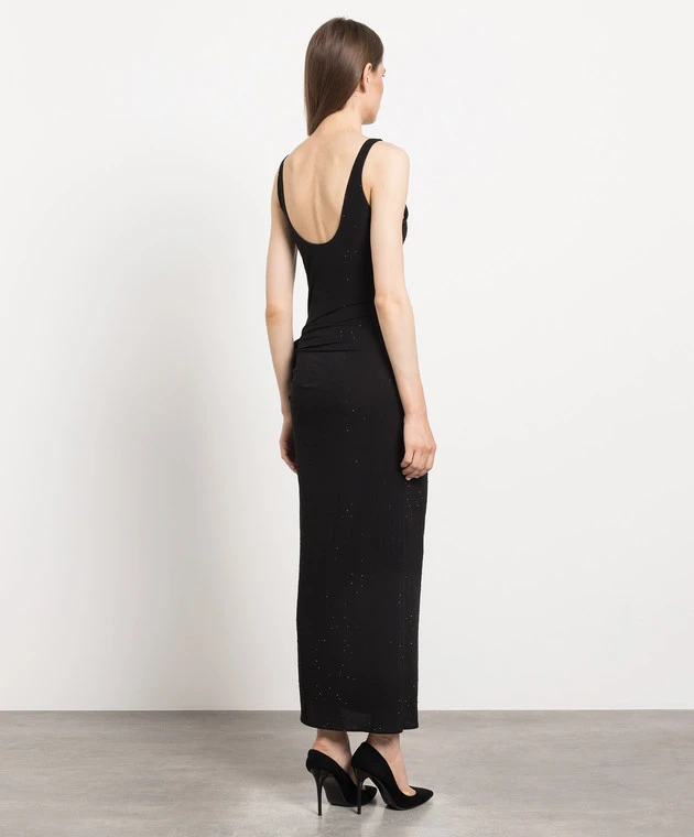 Magda Butrym Black Dress With Applique And Crystals 4 Magda Butrym Black Dress With Applique And Crystals - Image 4