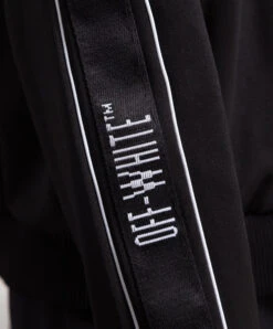Off-White Black Sports Jacket With Contrasting Logo Pattern -Summer Fashion Clothing 7b6be7e1 a94d 4b5f bfdb 168856277ff5