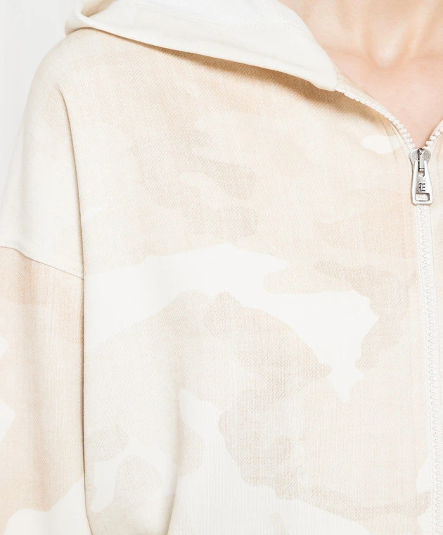 ERMANNO SCERVINO Beige Sports Jacket In Camouflage Print 5 ERMANNO SCERVINO Beige Sports Jacket In Camouflage Print - Image 5