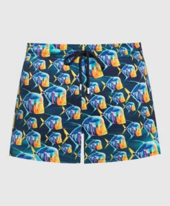 Vilebrequin Blue Manta Swim Shorts With Print