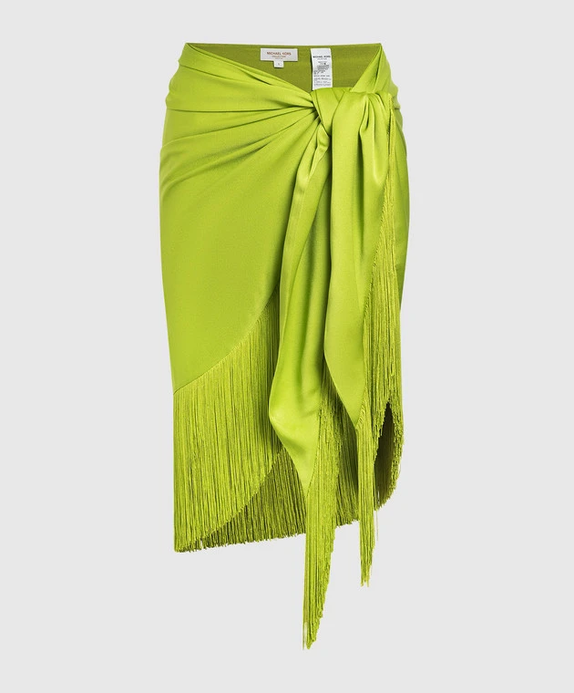 Michael Kors A Green Skirt With A Fringe 1 Michael Kors A Green Skirt With A Fringe
