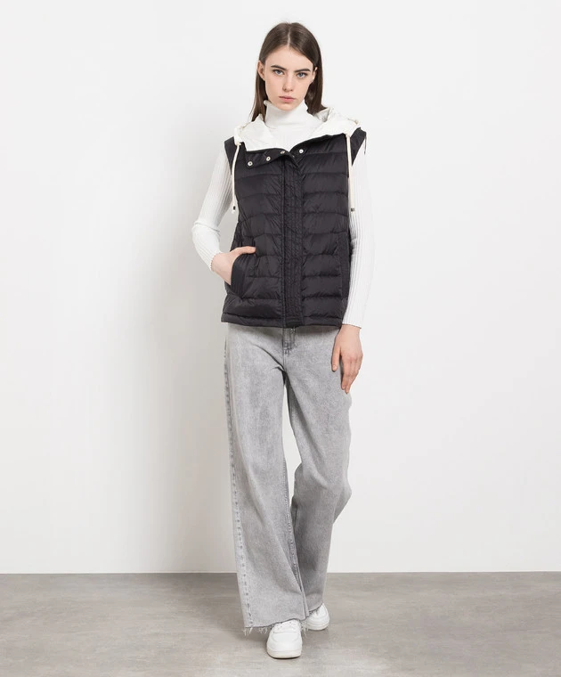 Cervos Black Down Vest 2 Cervos Black Down Vest - Image 2