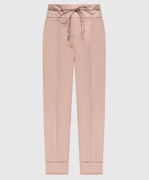 Peserico Brown Pants With A High Fit 1 Peserico Brown Pants With A High Fit