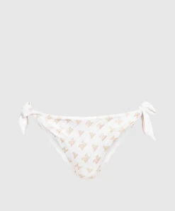 Max Mara White Bikini Briefs With A Logo Print