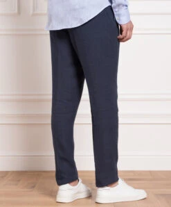 Peserico Blue Linen Pants -Summer Fashion Clothing 7f29ef52 0b3f 437a aab6 e5fec254942e