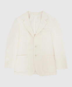 Patterned Cashmere And Silk Children's Light Beige Blazer
