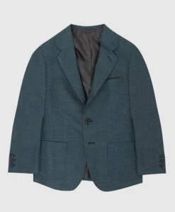 Children's Dark Green Wool And Silk Jacket