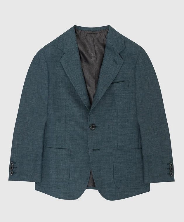 Children's Dark Green Wool And Silk Jacket 1 Children's Dark Green Wool And Silk Jacket