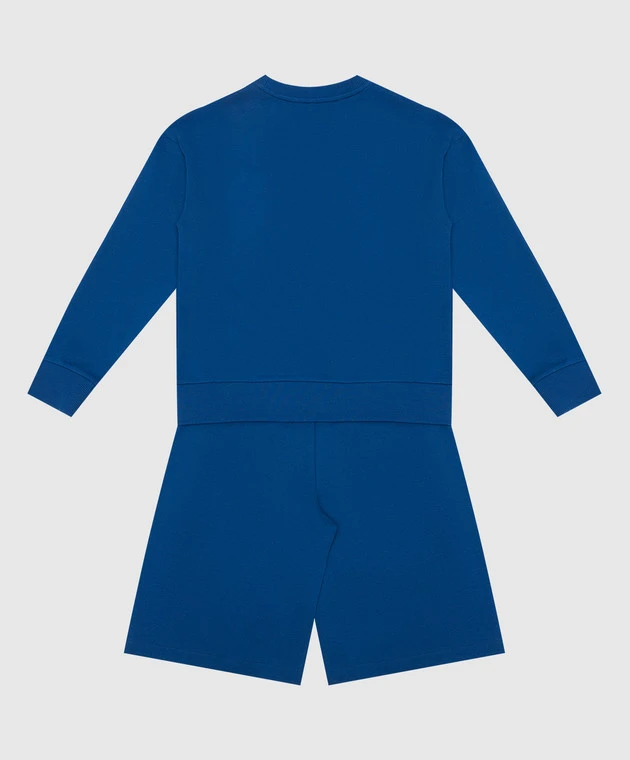 Children's Blue Monogram Tracksuit 2 Children's Blue Monogram Tracksuit - Image 2