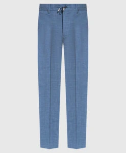 Blue Wool And Silk Trousers
