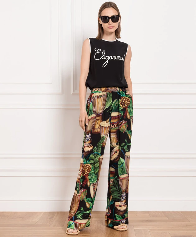Dolce & Gabbana Printed Silk Pants 2 Dolce & Gabbana Printed Silk Pants - Image 2
