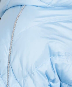 Peserico Blue Down Jacket With Monil Chain -Summer Fashion Clothing 825ad9ef d4c8 4fcc 87be d8ab752e6451