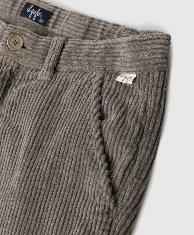 Il Gufo Children's Gray Corduroy Trousers 3 Il Gufo Children's Gray Corduroy Trousers - Image 3