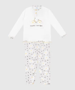 Gray Printed Gary Pajamas For Children