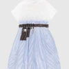 FENDI Baby Blue Striped Dress