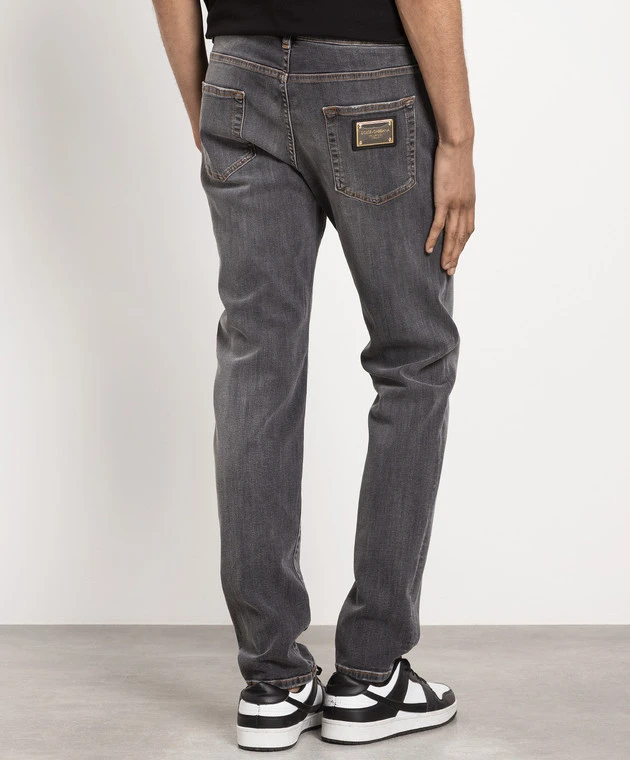 Dolce & Gabbana Gray Slim Jeans With A Distressed Effect 4 Dolce & Gabbana Gray Slim Jeans With A Distressed Effect - Image 4