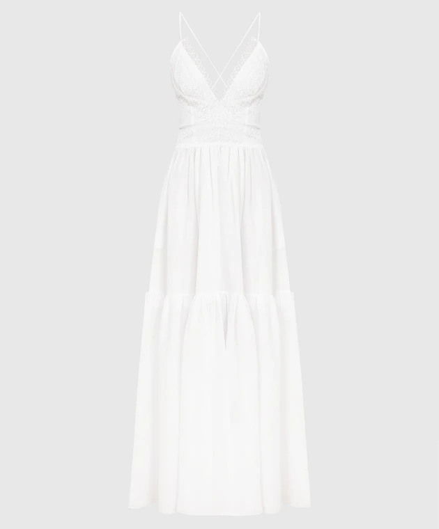 ERMANNO SCERVINO White Maxi Dress With Lace 1 ERMANNO SCERVINO White Maxi Dress With Lace